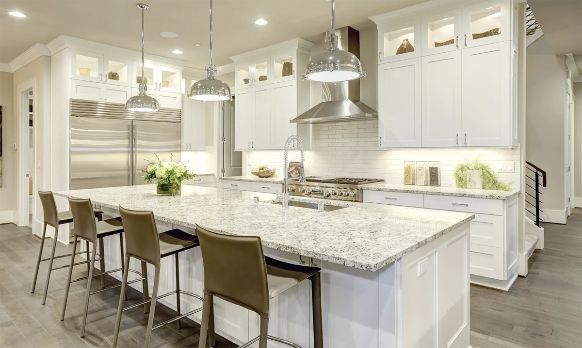 Modern kitchen with updated plumbing and clean sink area